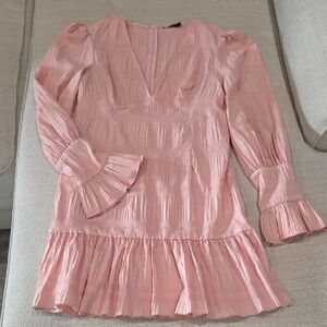 Double Crazy Light Pink Long Sleeve Dress